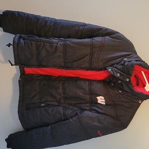 Black and Red Puffer Jacket